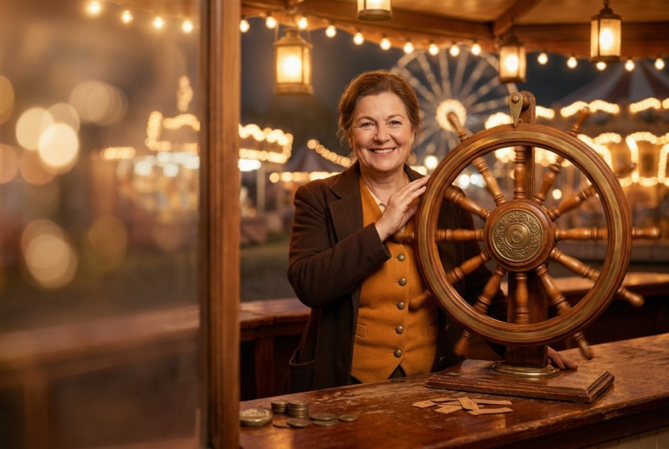 Spieler sitzt vor Laptop mit Casino-Symbolen